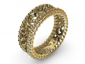 ring with patterns from two colors 3D Принт Модель