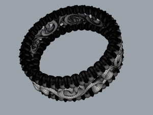 ring with patterns from two colors 3D Принт Модель