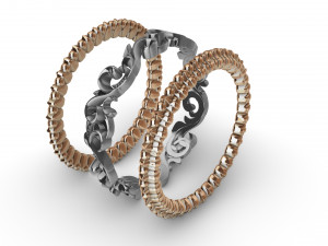 ring with patterns from two colors 3D Принт Модель