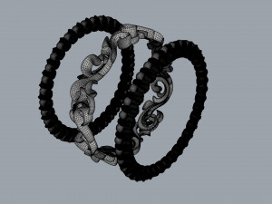 ring with patterns from two colors 3D Принт Модель