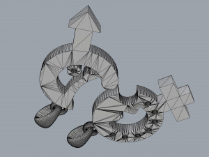 double sides pendant man and wuman Model Cetak 3D