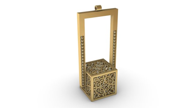 pendant cube 3D 打印模型 .c4d .max .obj .3ds .fbx .stl .blend 