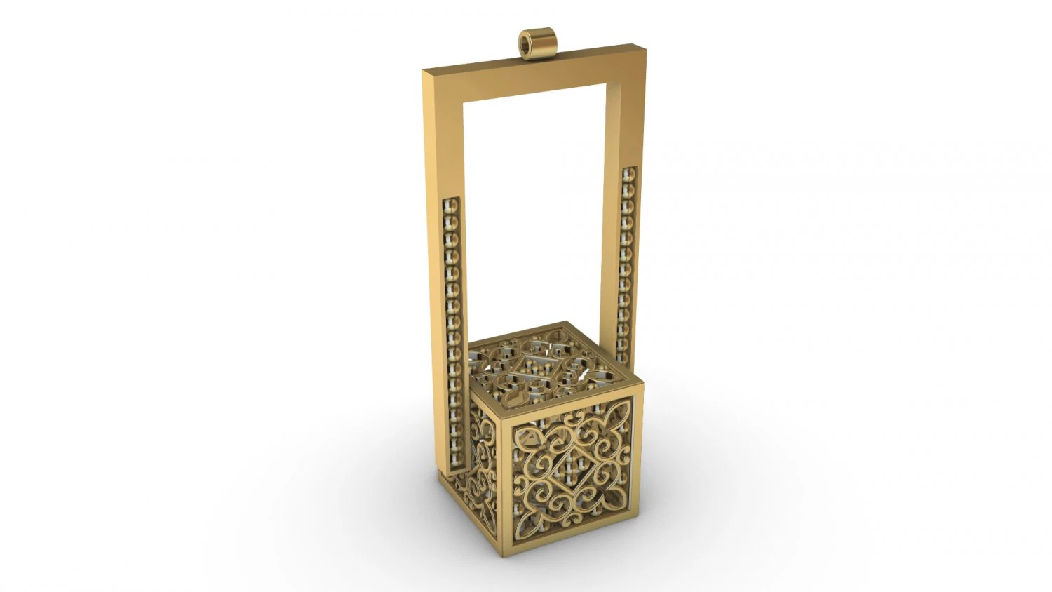 pendant cube 3D Print Model .c4d .max .obj .3ds .fbx .stl .blend 