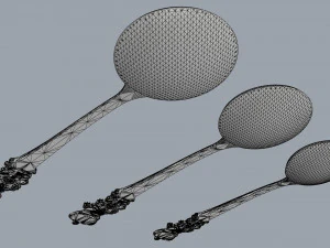 vintage spoon russian empire 3 item 3D Print Model