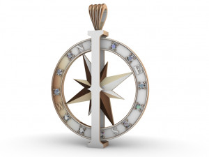 pendant compass 3D-printmodel