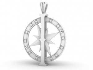 pendant compass Modelo de Impressão 3D