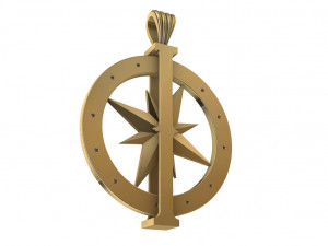 pendant compass Modelo de Impressão 3D