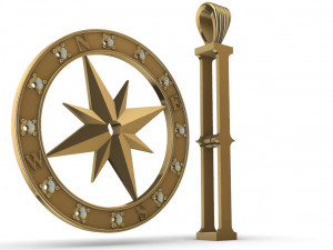 pendant compass Modelo de Impressão 3D