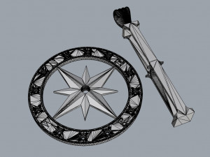 pendant compass Modelo de Impressão 3D