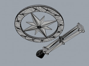 pendant compass Modelo de Impressão 3D