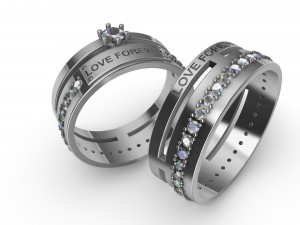 rings love forever Modèles 3D en vedette