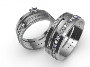 rings love forever 3D Print Model
