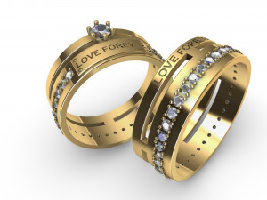 rings love forever Modèles 3D en vedette