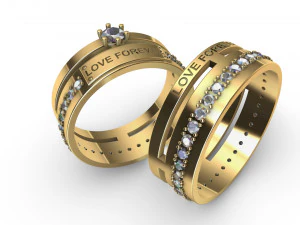 rings love forever 3D Print Model