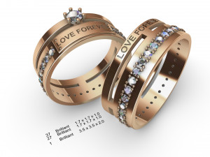rings love forever Modèles 3D en vedette