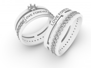 rings love forever Modèles 3D en vedette