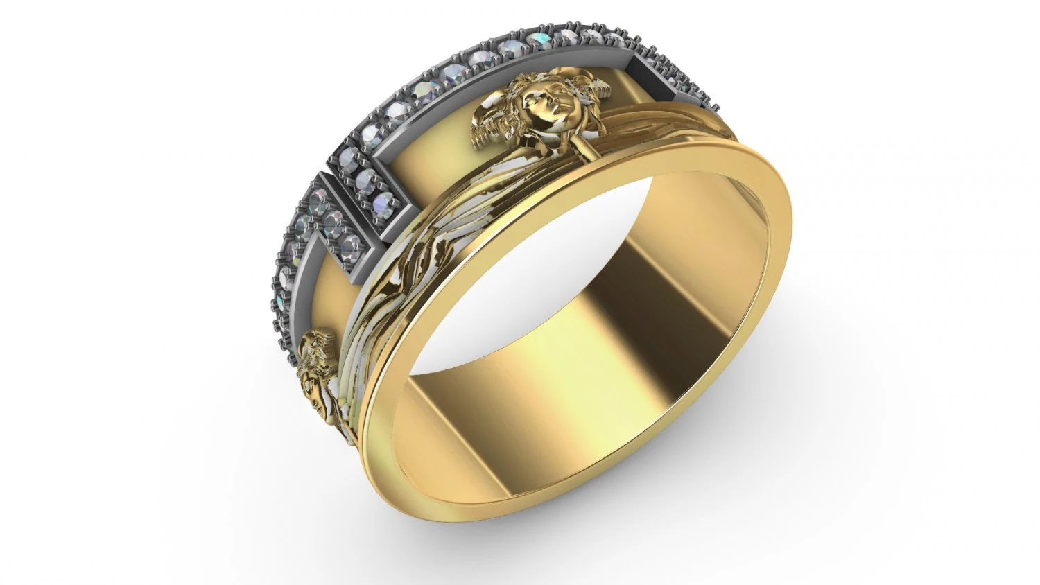 ring medusa gorgona 3D Print Model .c4d .max .obj .3ds .fbx .stl .blend