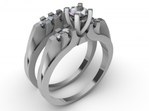 womens rings with diamond 3D-printmodel