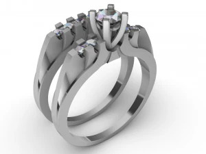 womens rings with diamond 3D Print Model