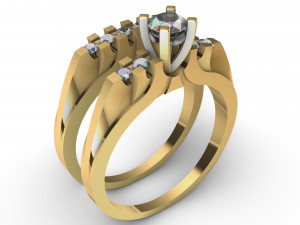 womens rings with diamond Modelo de Impressão 3D