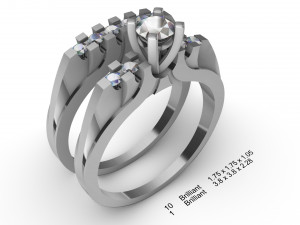 womens rings with diamond Modelo de Impressão 3D
