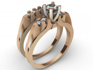 womens rings with diamond Modelo de Impressão 3D