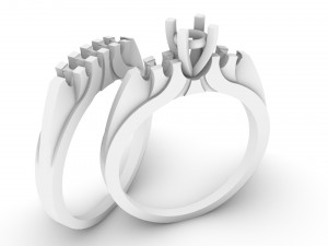 womens rings with diamond Modelo de Impressão 3D