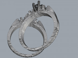 womens rings with diamond Modelo de Impressão 3D