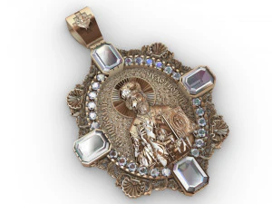 pendant with saint nicolas 3D Print Model
