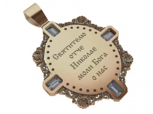 pendant with saint nicolas 3D 打印模型