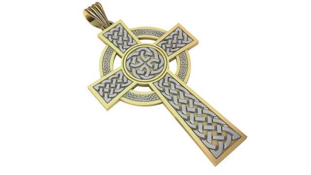 celtic cross pendant 3D 打印模型 .c4d .max .obj .3ds .fbx .stl .blend 