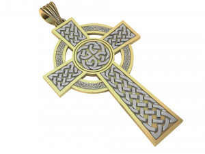 celtic cross pendant 3D-printmodel