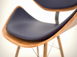 Modern Wooden Chair 3D Model