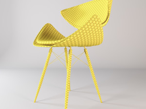 Modern Wooden Chair 3D Model