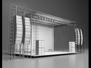 concert scene low-poly 3D Model