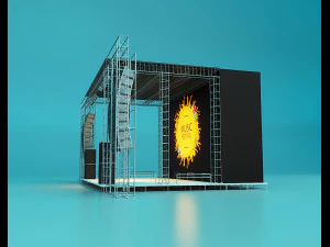 concert scene low-poly 3D Model