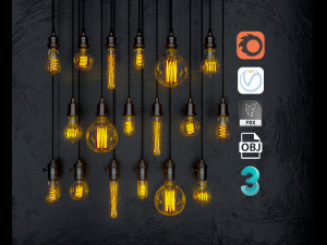 Edison Vintage Lamp 3D Model