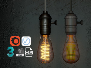 Edison Vintage Lamp 3D Model