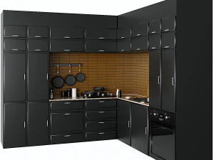 コーナーキッチン - 調理ユニット 3Dモデル