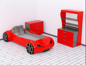 car bed model-kids bed 3D Model