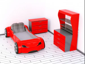 car bed model-kids bed 3D Model