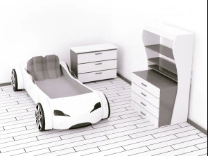 car bed model-kids bed 3D Model