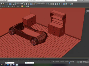 car bed model-kids bed 3D Model