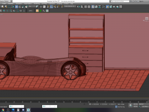car bed model-kids bed 3Dモデル
