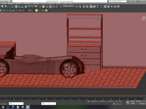 car bed model-kids bed 3D Model