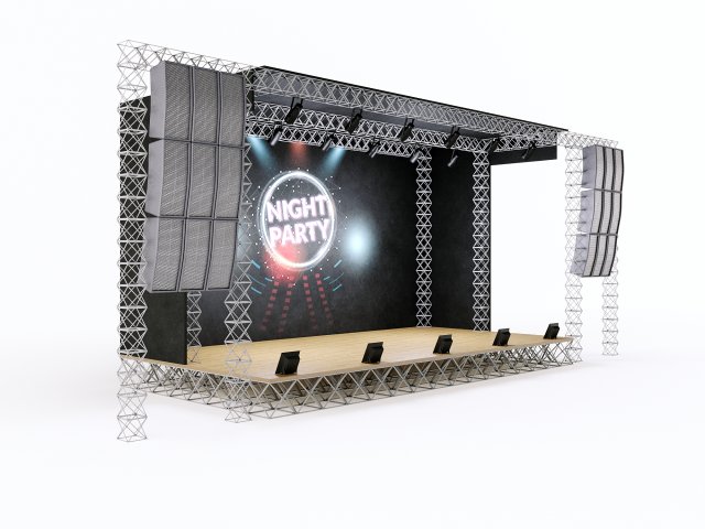 concert scene 3D Model .c4d .max .obj .3ds .fbx .stl .blend 
