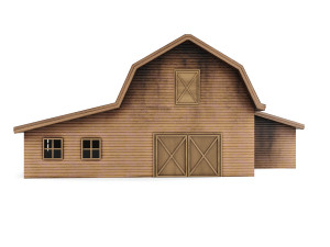 farm home pbr - western town low-poly 3D Model