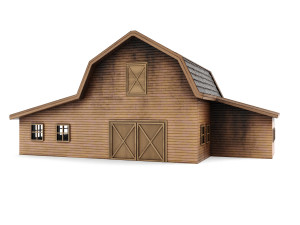 farm home pbr - western town low-poly 3D Model