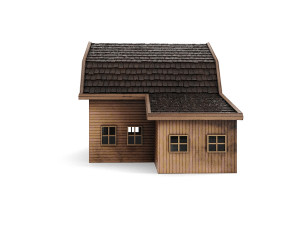 farm home pbr - western town low-poly 3D Model