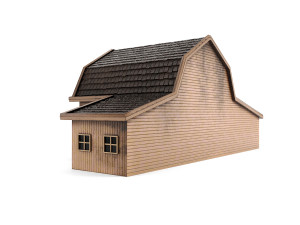 farm home pbr - western town low-poly 3D Model
